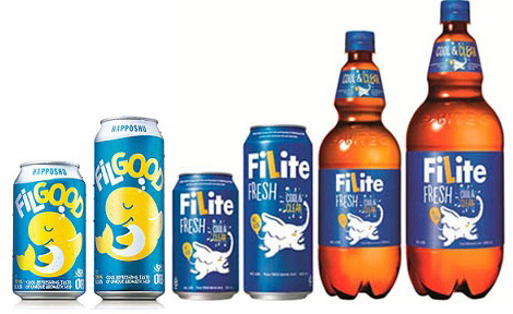 오비맥주 필굿과 하이트진로 필라이트 <각사 제공>